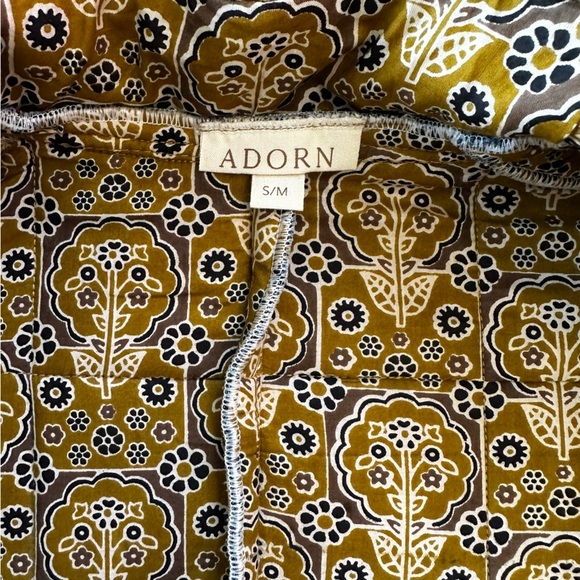 Adorn Quilted Denim Jacket Floral Lined S/M - Picture 6 of 8